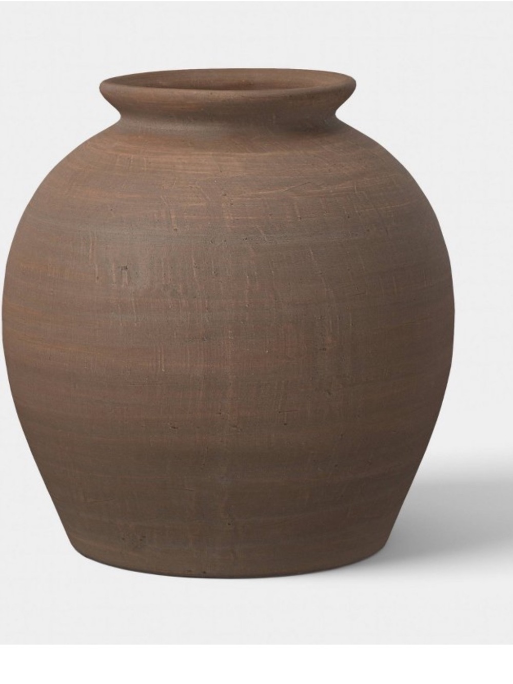 Medium Brown Rustic Ceramic Vase - Threshold